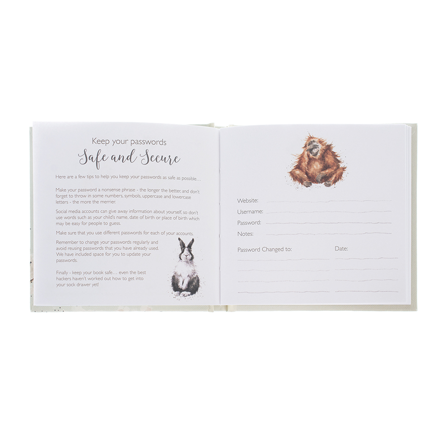 Hedgehog Password Book - Wrendale Designs - Image 2