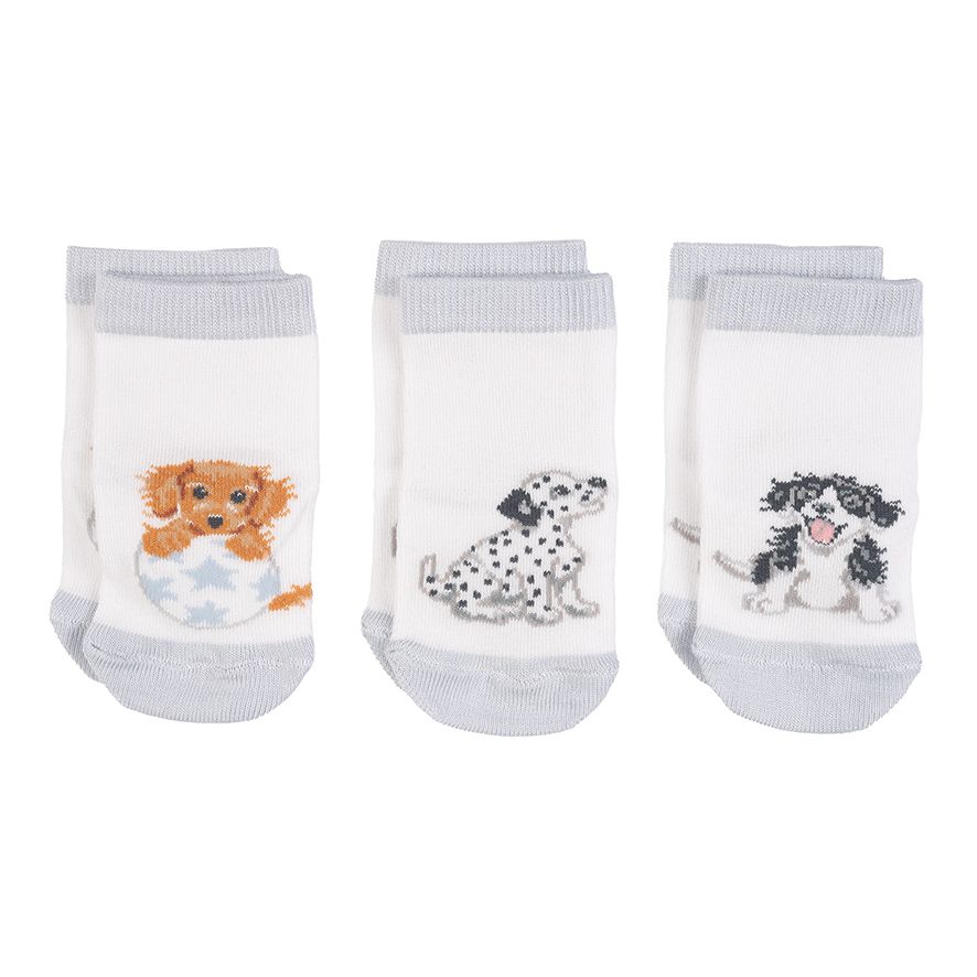 'Little Paws' Puppy Dog Baby Socks - Wrendale Designs - Image 2