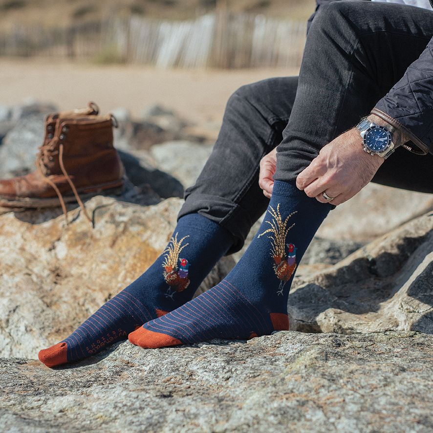 'Ready For My Close Up' Pheasant Men's Socks - Wrendale Designs - Image 2