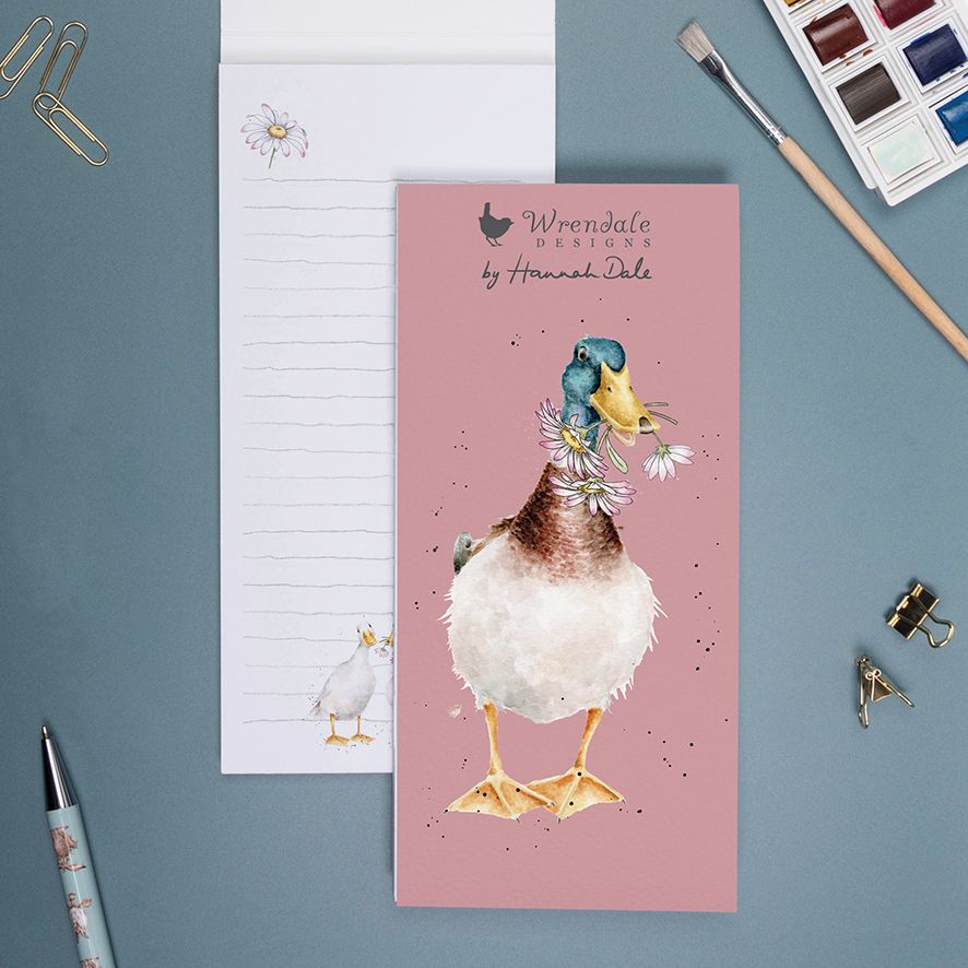 'Not a Daisy Goes By‘ Duck Magnetic Shopping Pad - Wrendale Designs - Image 2