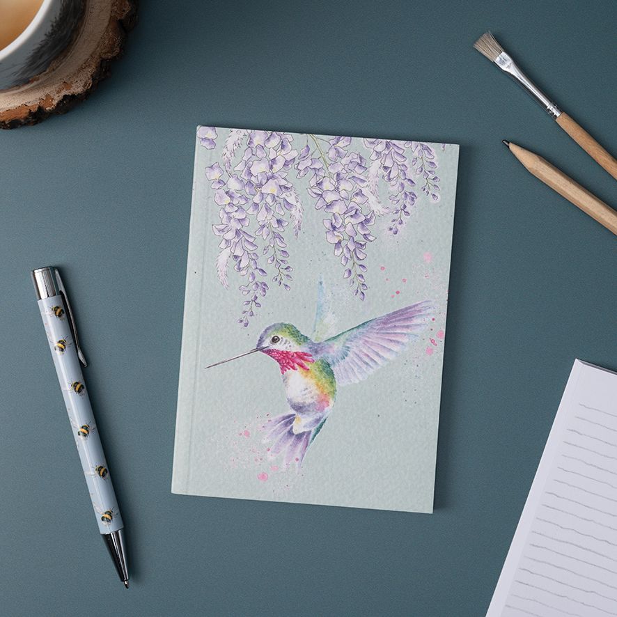 'Wistera Wishes‘ Hummingbird A6 Notebook - Wrendale Designs - Image 2