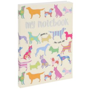 A6 Foiled Dogs Softback Notebook - Wendy Jones Blackett WJB16