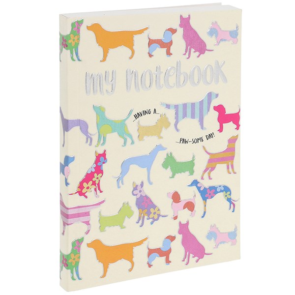 A6 Foiled Dogs Softback Notebook - Wendy Jones Blackett WJB16
