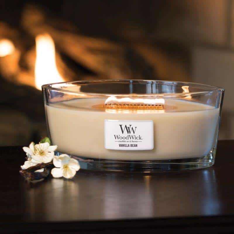 WoodWick HearthWick Vanilla Bean Ellipse Candle, 453g - Image 2
