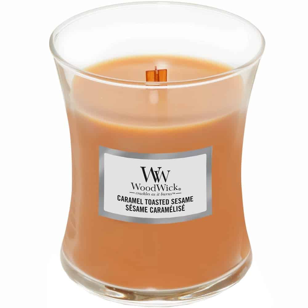WoodWick Caramel Toasted Sesame Medium Hourglass Candle, 275g