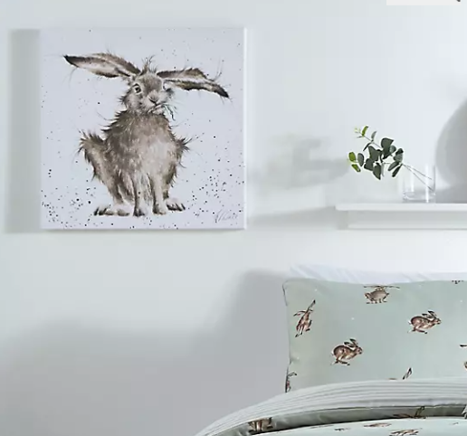 Wrendale Designs Hare-Brained Medium Canvas - 50 x 50 cm - Image 2