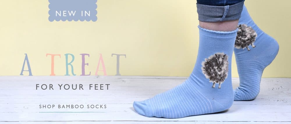 'The Woolly Jumper’ Blue Sheep Socks - Wrendale Designs - Image 5