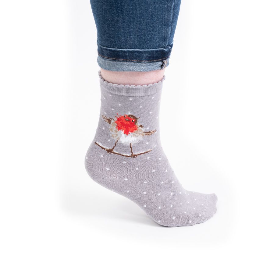 Jolly Robin Socks - Wrendale Designs - Image 3