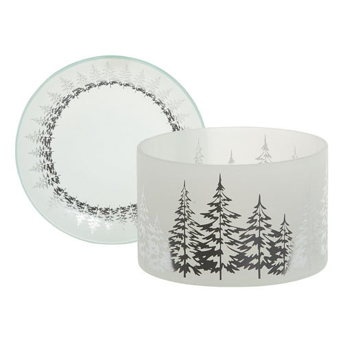 Winter Trees Large Shade & Tray Set - Yankee Candle