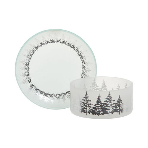Winter Trees Small Shade & Tray Set - Yankee Candle