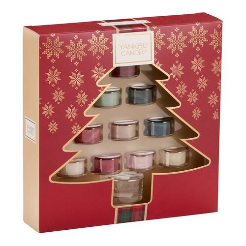 Yankee Candle Tree Shaped 10 Tea Lights & 1 Holder Gift Set - Alpine Christmas