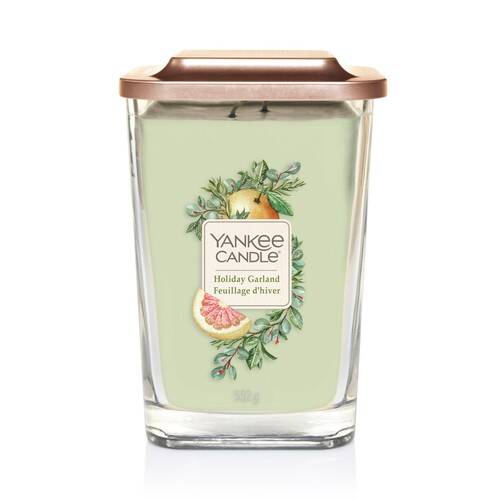 Yankee Candle Elevation Collection - Holiday Garland - Large 2-Wick Square Candle