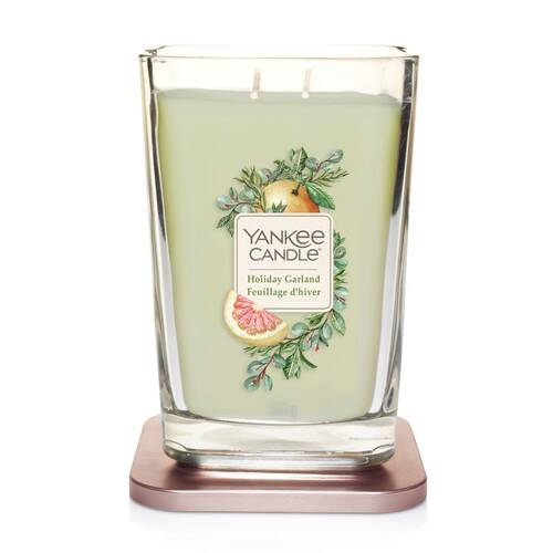 Yankee Candle Elevation Collection - Holiday Garland - Large 2-Wick Square Candle - Image 2