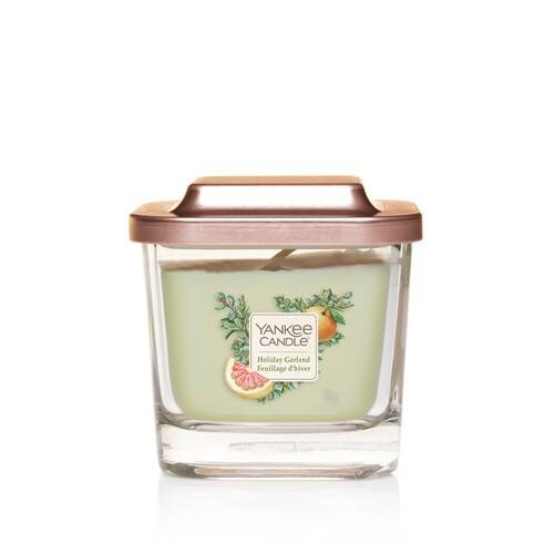 Yankee Candle Elevation Collection - Holiday Garland - Small 1-Wick Square Candle