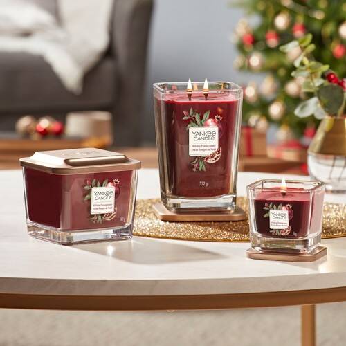 Yankee Candle Elevation Collection - Holiday Pomegranate - Large 2-Wick Square Candle - Image 3