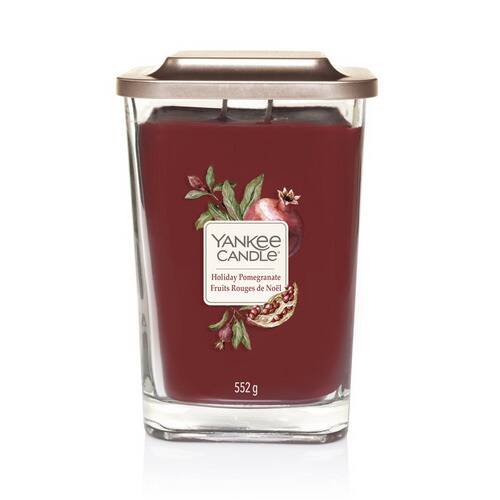 Yankee Candle Elevation Collection - Holiday Pomegranate - Large 2-Wick Square Candle