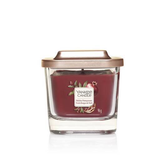 Yankee Candle Elevation Collection - Holiday Pomegranate Small 1-Wick Square Candle