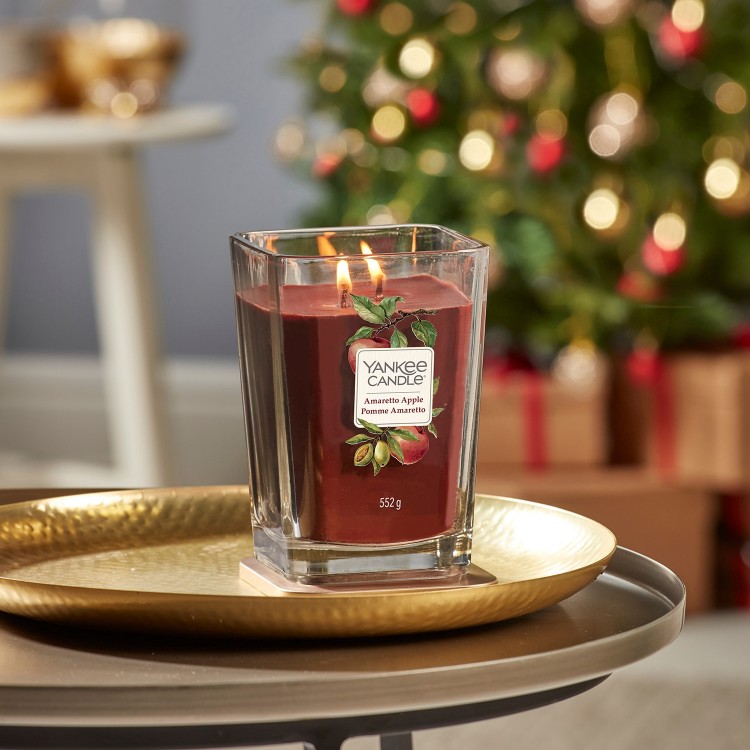 Yankee Candle Elevation Collection - Amaretto Apple - Large 2-Wick Square Candle - Image 2