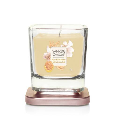 Yankee Candle Elevation Collection - Rice Milk and Honey - Small 1-Wick Square Candle - Image 2