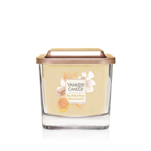 Yankee Candle Elevation Collection - Rice Milk and Honey - Small 1-Wick Square Candle