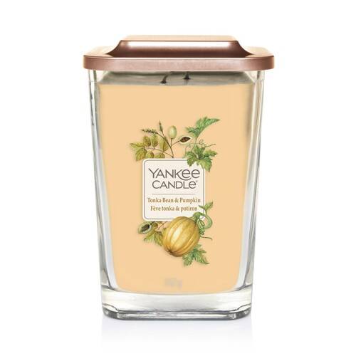 Yankee Candle Elevation collection - Tonka Bean & Pumpkin - Large 2-Wick Square Candle