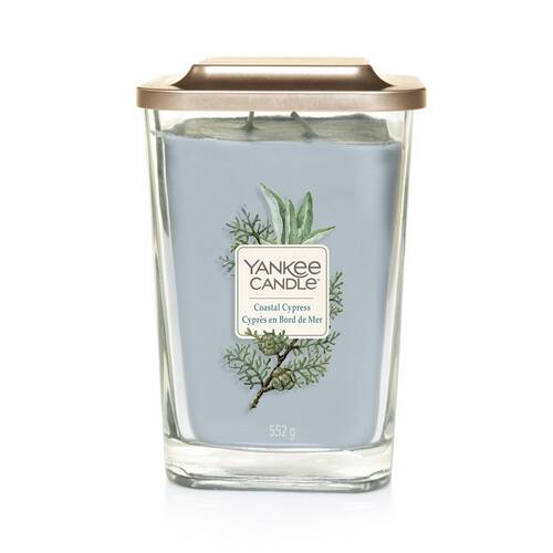 Yankee Candle Elevation Collection – Coastal Cypress - Large 2-Wick Square Candle