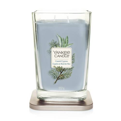 Yankee Candle Elevation Collection – Coastal Cypress - Large 2-Wick Square Candle - Image 2