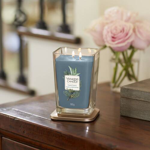 Yankee Candle Elevation Collection – Coastal Cypress - Large 2-Wick Square Candle - Image 4