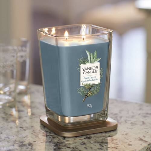 Yankee Candle Elevation Collection – Coastal Cypress - Large 2-Wick Square Candle - Image 3