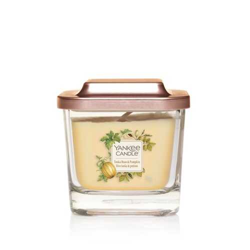 Yankee Candle Elevation Collection - Tonka Bean & Pumpkin - Small 1-Wick Square Candle