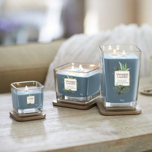 Yankee Candle Elevation Collection – Coastal Cypress - Large 2-Wick Square Candle - Image 6