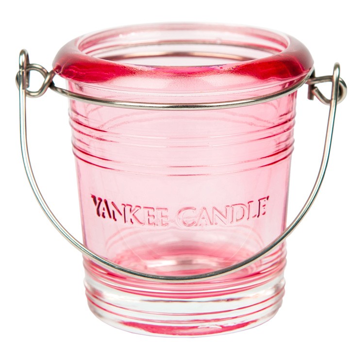 Yankee Candle Votive / Tea Light Bucket Holder Pink