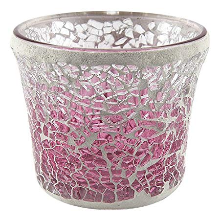 Pink Fade Crackle Votive Holder - Yankee Candle
