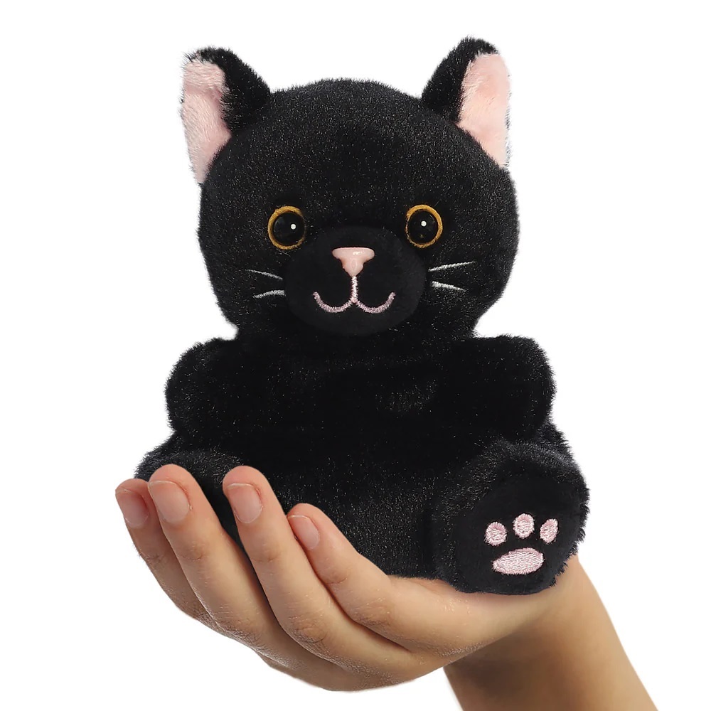 Palm Pals Twilight Black Cat Soft Toy - Aurora World - Image 2