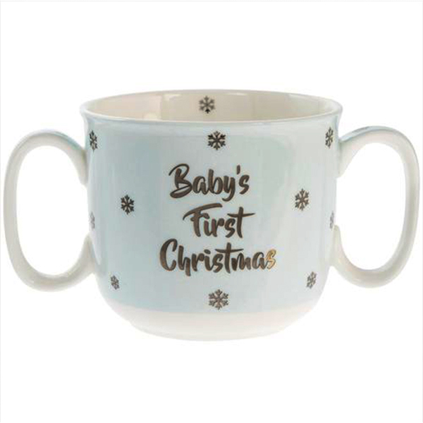 Baby's First Christmas Cup - Blue