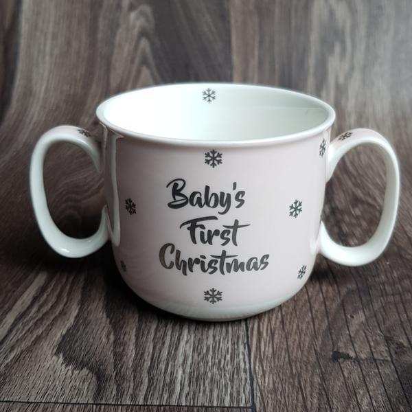 Baby's First Christmas Cup - Pink - Image 2