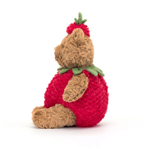 Jellycat Bartholomew Bear Strawberry - Medium, 26x12cm - Image 2