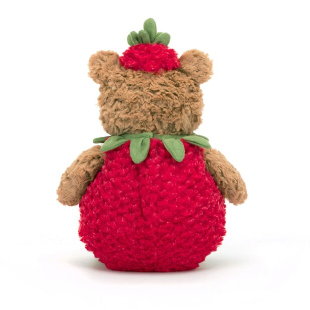 Jellycat Bartholomew Bear Strawberry - Medium, 26x12cm - Image 4
