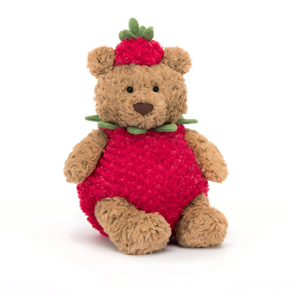 Jellycat Bartholomew Bear Strawberry - Medium, 26x12cm
