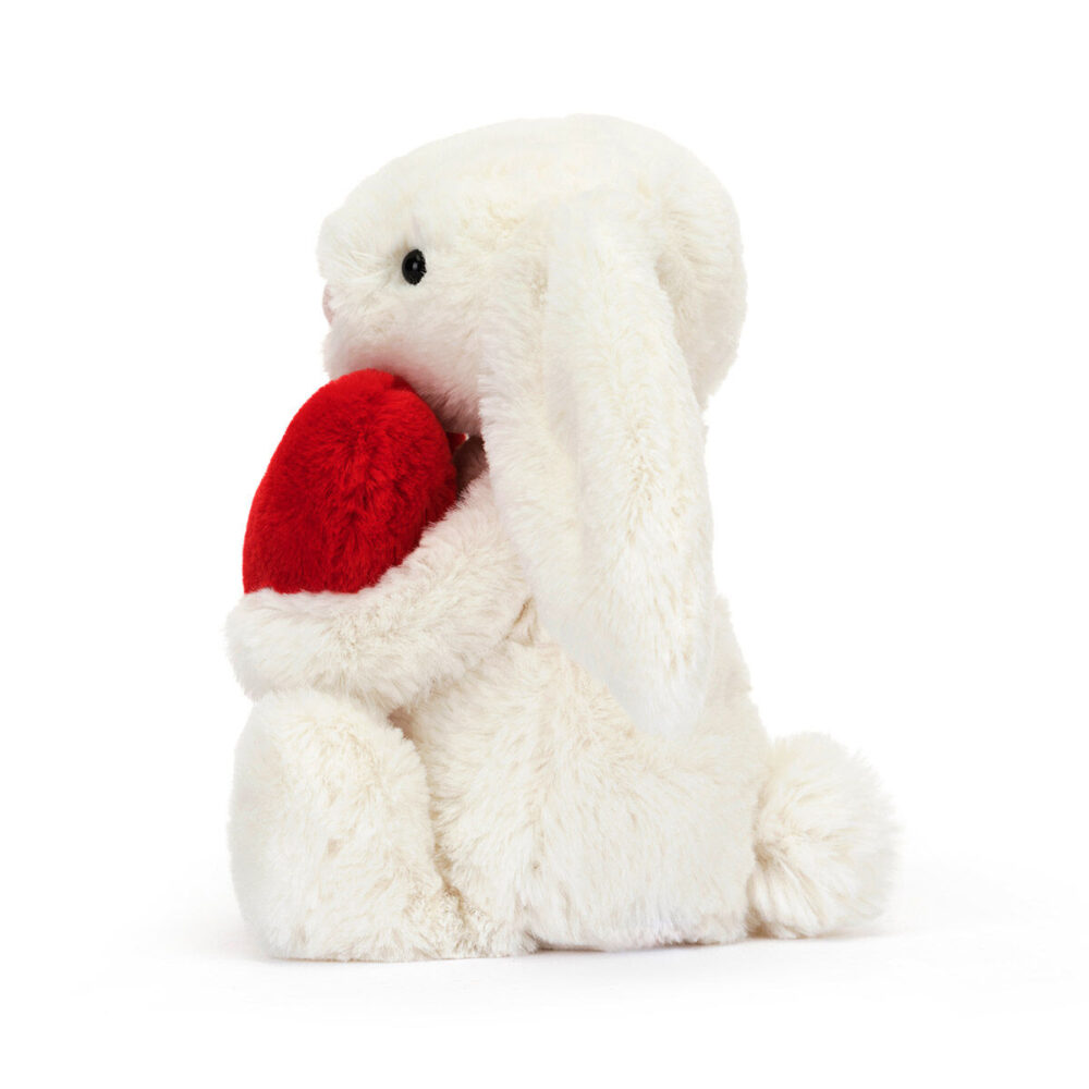 Jellycat Bashful Red Love Heart Bunny - Small, 18cmx9cmx8cm - Image 3