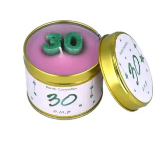 30th Birthday Scented Candle Tin - Bomb Cosmetics