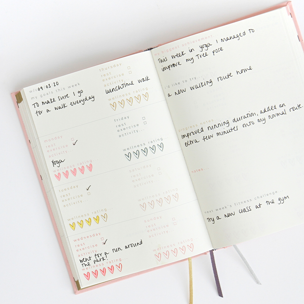 'Live Well' Pink Wellness Journal - Caroline Gardner - Image 3