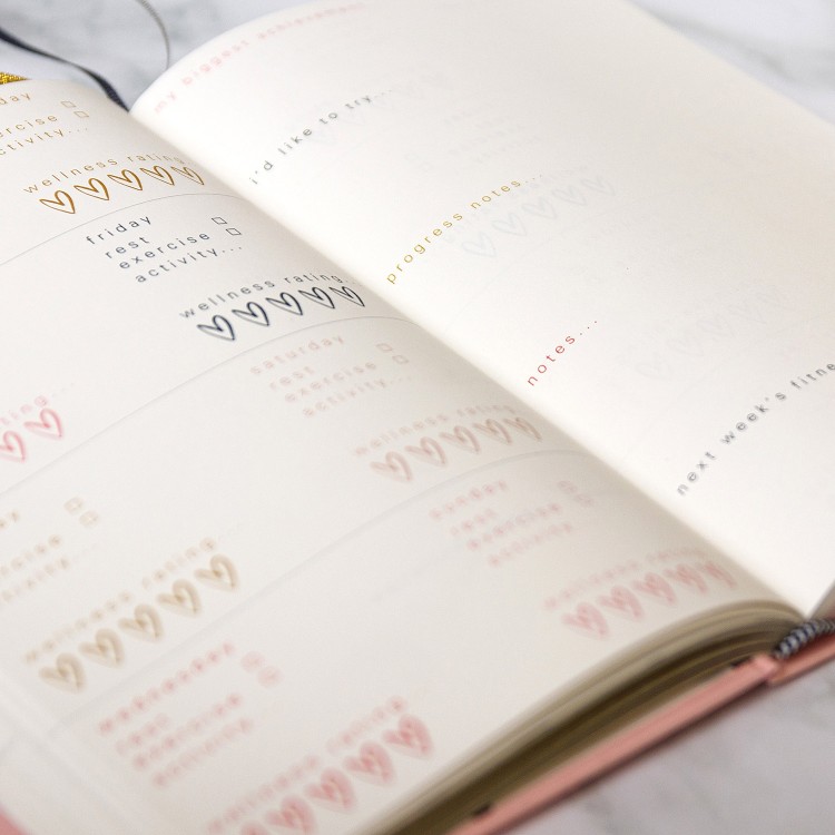 'Live Well' Pink Wellness Journal - Caroline Gardner - Image 8