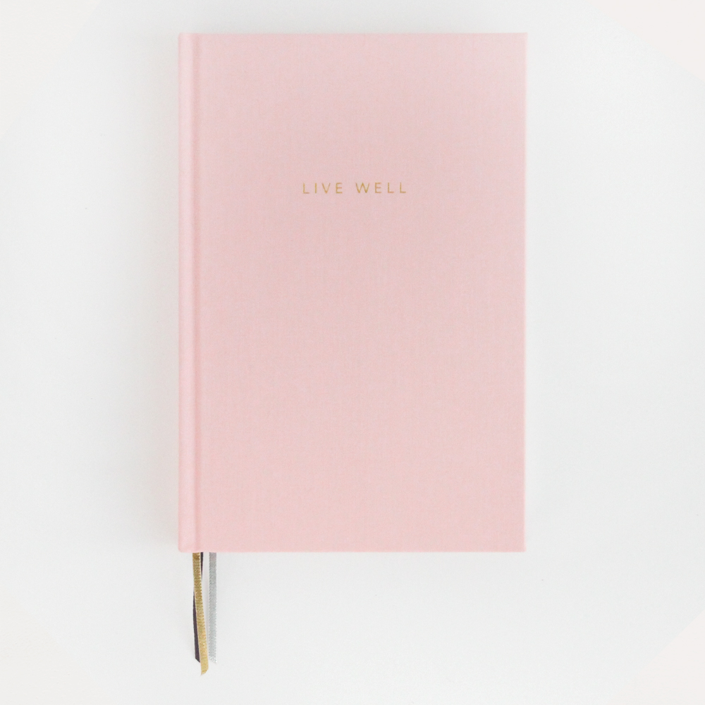 'Live Well' Pink Wellness Journal - Caroline Gardner