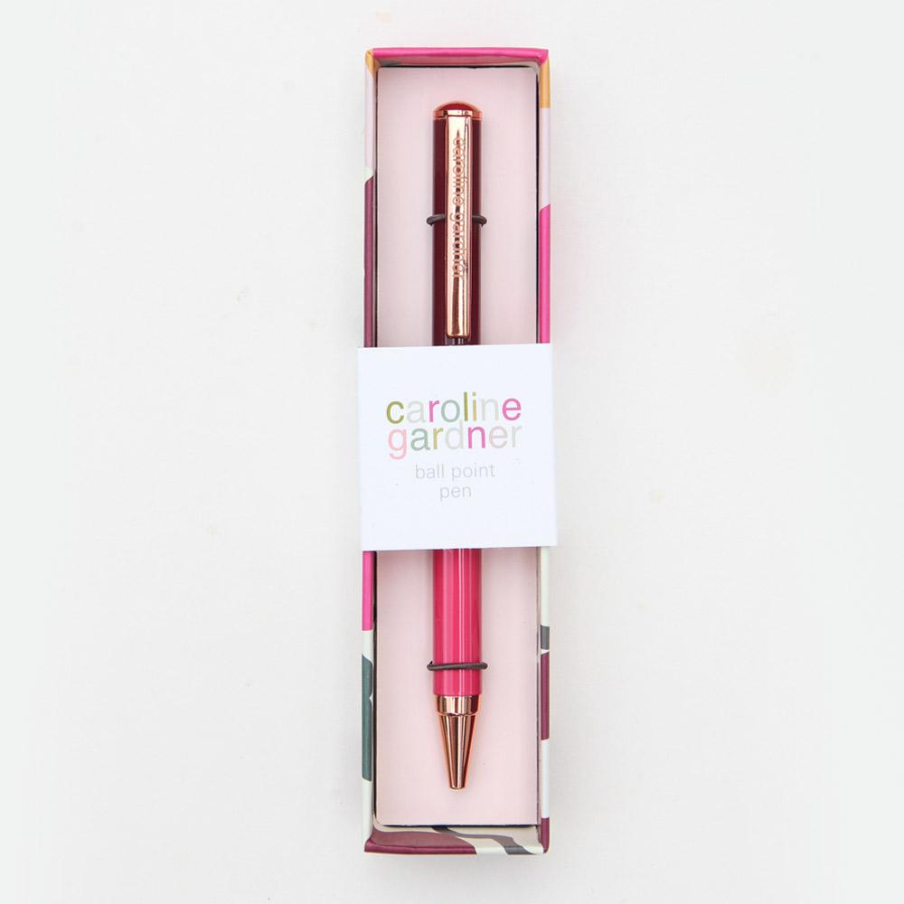 Caroline Gardner Pink & Burgundy Boxed Pen - PEN112
