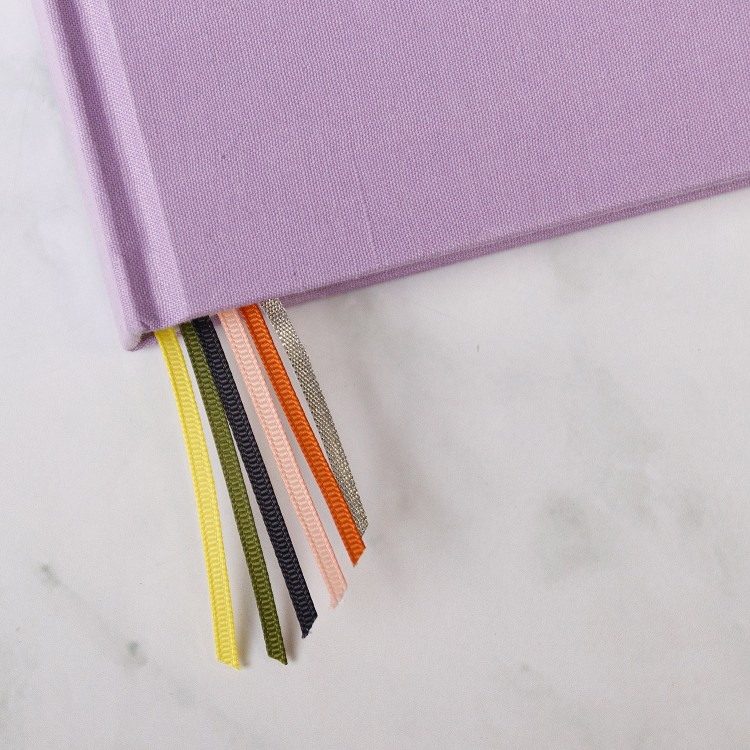 'Be a Rainbow in a Sky of Clouds' Lilac Multi Ribbon Hardback Notebook - Caroline Gardner - Image 7