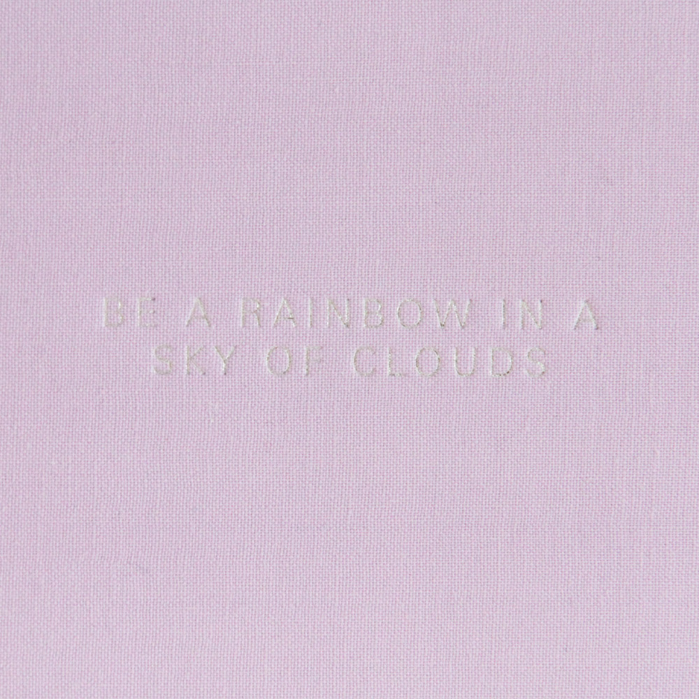 'Be a Rainbow in a Sky of Clouds' Lilac Multi Ribbon Hardback Notebook - Caroline Gardner - Image 3