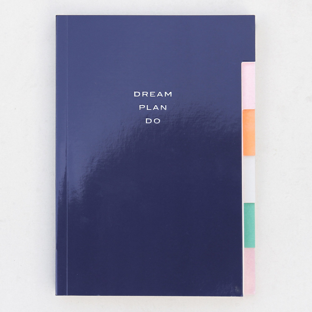 'Dream Plan Do' Navy Patent Multi Tab Notebook - Caroline Gardner - Image 3