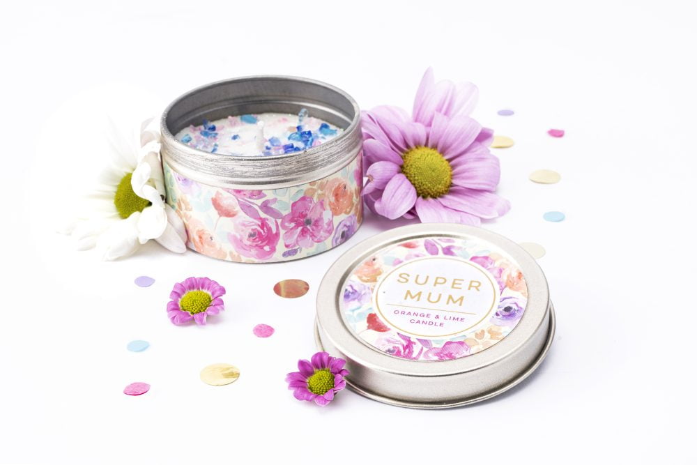 Super Mum Orange and Lime Scented Candle Tin - CGB Giftware - Image 2