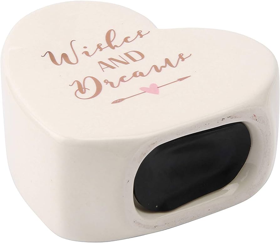 Wishes and Dreams Ceramic Heart Shaped Money Bank - CGB Giftware - Image 3